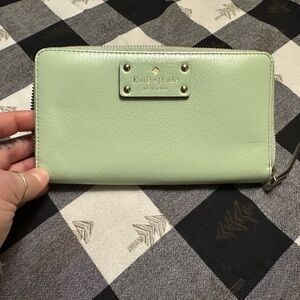Kate Spade Mint Green Zip Wallet
